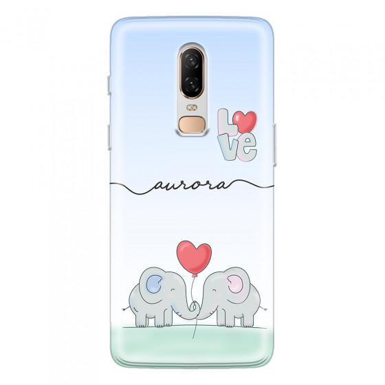 ONEPLUS - OnePlus 6 - Soft Clear Case - Elephants in Love