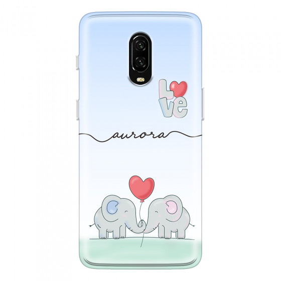 ONEPLUS - OnePlus 6T - Soft Clear Case - Elephants in Love