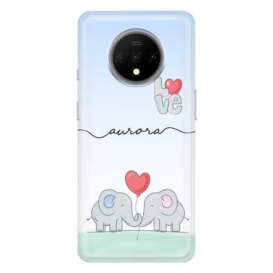 ONEPLUS - OnePlus 7T - Soft Clear Case - Elephants in Love