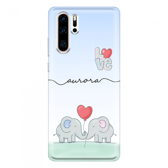 HUAWEI - P30 Pro - Soft Clear Case - Elephants in Love