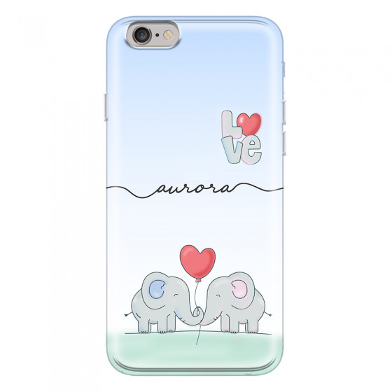 APPLE - iPhone 6S - Soft Clear Case - Elephants in Love