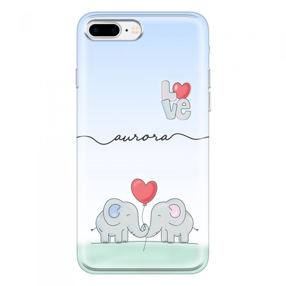 APPLE - iPhone 7 Plus - Soft Clear Case - Elephants in Love