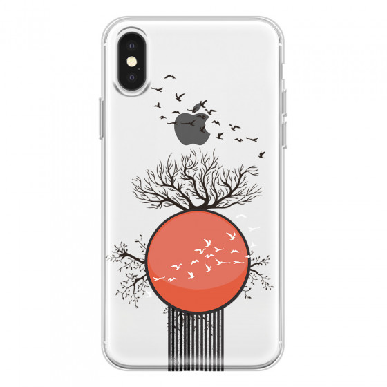 APPLE - iPhone X - Soft Clear Case - Bird Flight