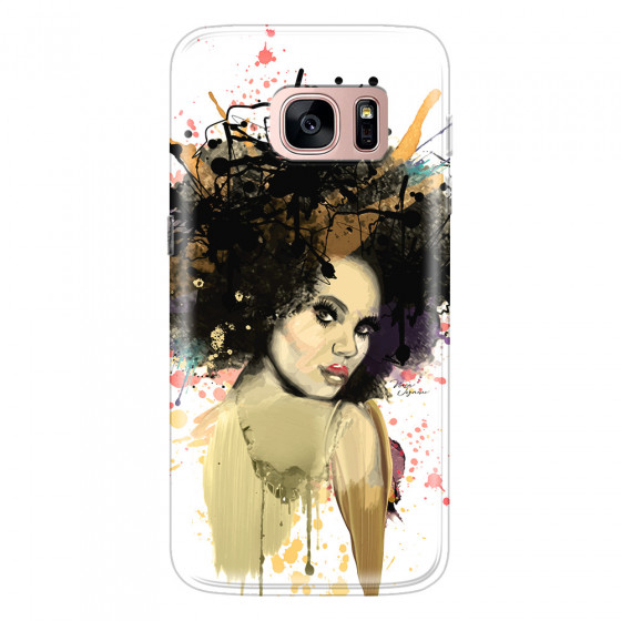 SAMSUNG - Galaxy S7 - Soft Clear Case - We love Afro
