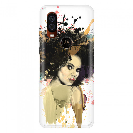 MOTOROLA by LENOVO - Moto One Vision - Soft Clear Case - We love Afro