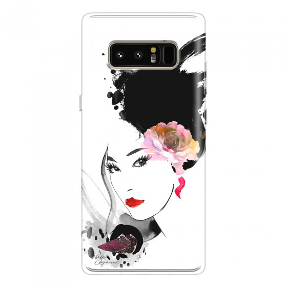 SAMSUNG - Galaxy Note 8 - Soft Clear Case - Black Beauty