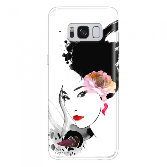 SAMSUNG - Galaxy S8 Plus - Soft Clear Case - Black Beauty