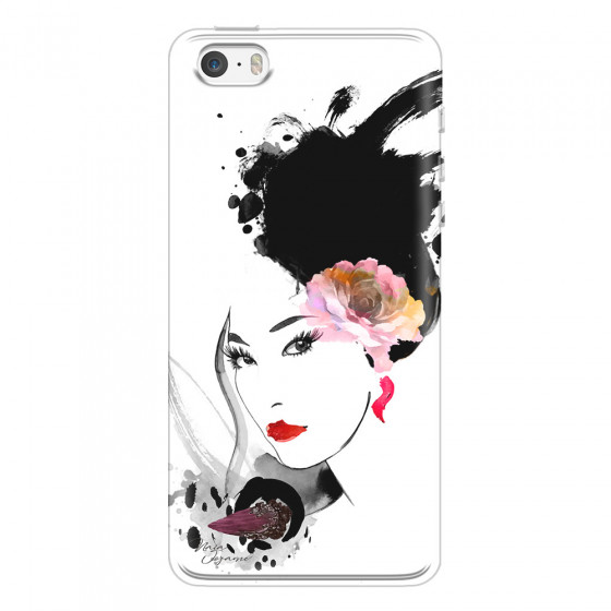APPLE - iPhone 5S/SE - Soft Clear Case - Black Beauty