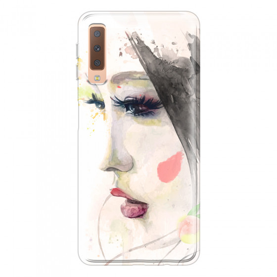 SAMSUNG - Galaxy A7 2018 - Soft Clear Case - Face of a Beauty