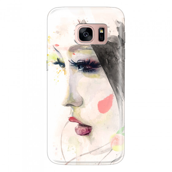 SAMSUNG - Galaxy S7 - Soft Clear Case - Face of a Beauty