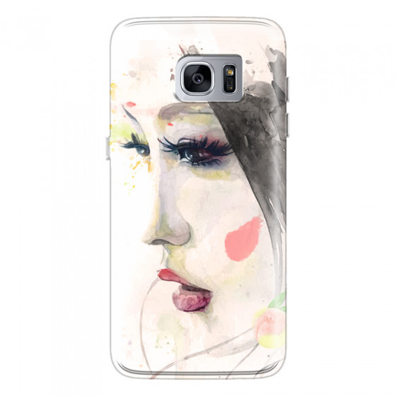 SAMSUNG - Galaxy S7 Edge - Soft Clear Case - Face of a Beauty