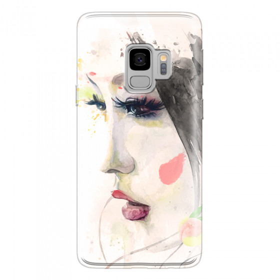 SAMSUNG - Galaxy S9 - Soft Clear Case - Face of a Beauty