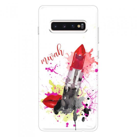 SAMSUNG - Galaxy S10 Plus - Soft Clear Case - Lipstick