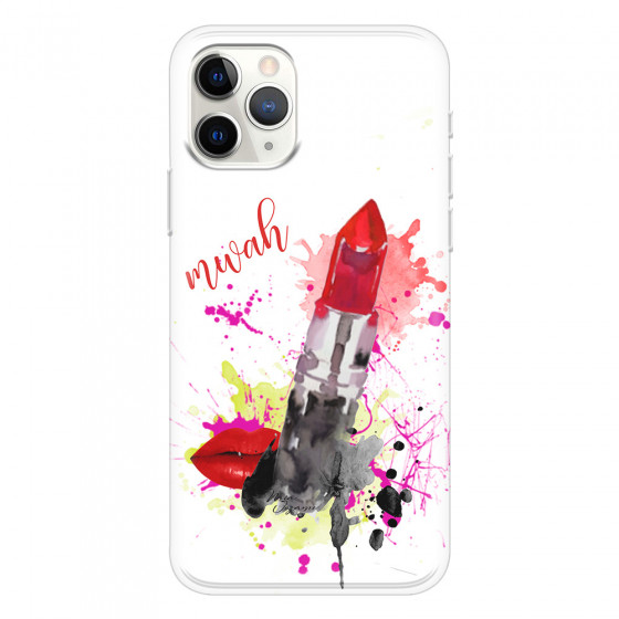 APPLE - iPhone 11 Pro Max - Soft Clear Case - Lipstick