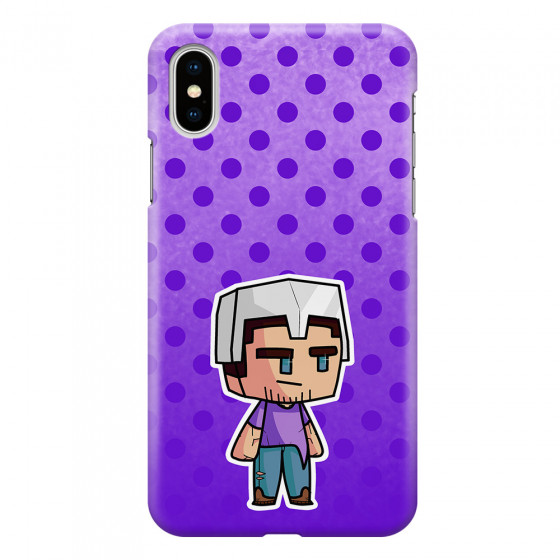 APPLE - iPhone XS Max - 3D Snap Case - Purple Shield Crafter