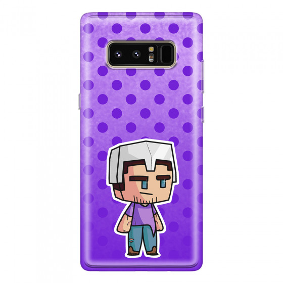 SAMSUNG - Galaxy Note 8 - Soft Clear Case - Purple Shield Crafter