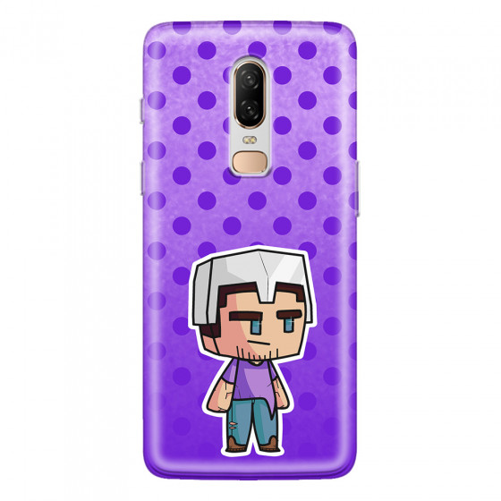 ONEPLUS - OnePlus 6 - Soft Clear Case - Purple Shield Crafter