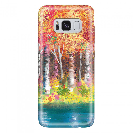 SAMSUNG - Galaxy S8 - Soft Clear Case - Calm Birch Trees