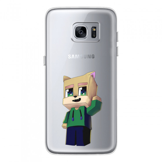 SAMSUNG - Galaxy S7 Edge - Soft Clear Case - Clear Fox Player