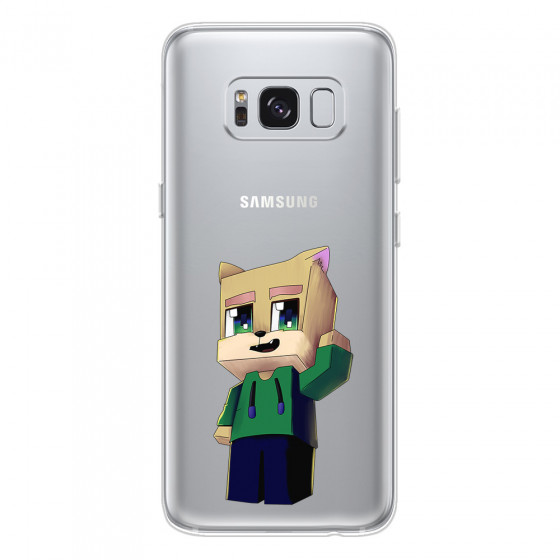 SAMSUNG - Galaxy S8 Plus - Soft Clear Case - Clear Fox Player