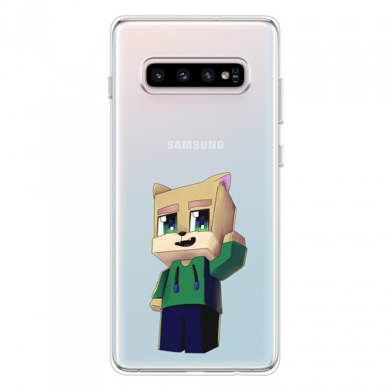 SAMSUNG - Galaxy S10 - Soft Clear Case - Clear Fox Player