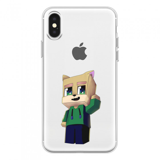 APPLE - iPhone X - Soft Clear Case - Clear Fox Player