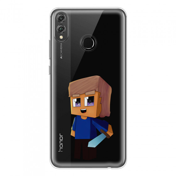 HONOR - Honor 8X - Soft Clear Case - Clear Sword Kid