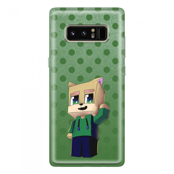 SAMSUNG - Galaxy Note 8 - Soft Clear Case - Green Fox Player