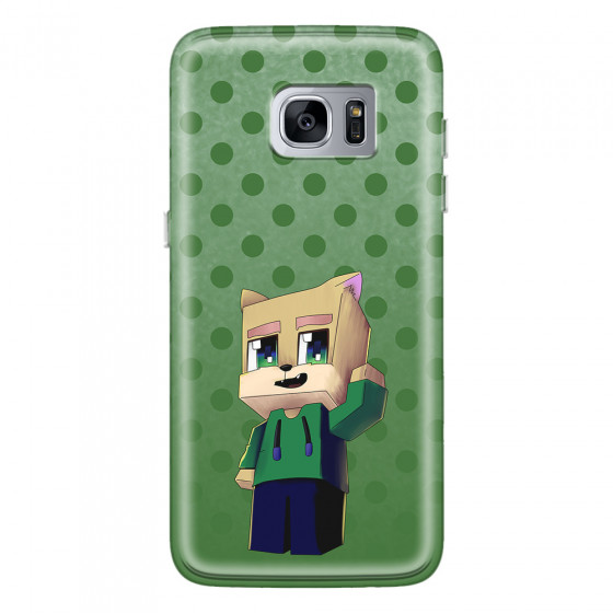 SAMSUNG - Galaxy S7 Edge - Soft Clear Case - Green Fox Player