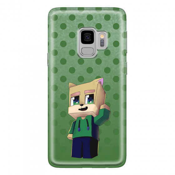 SAMSUNG - Galaxy S9 - Soft Clear Case - Green Fox Player