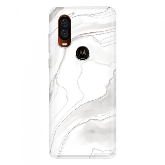 MOTOROLA by LENOVO - Moto One Vision - Soft Clear Case - Pure Marble Collection III.