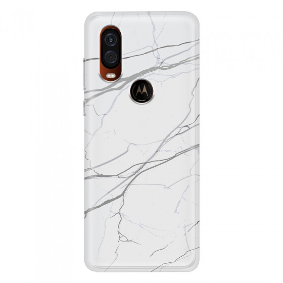 MOTOROLA by LENOVO - Moto One Vision - Soft Clear Case - Pure Marble Collection V.