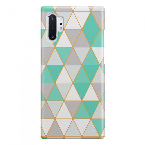 SAMSUNG - Galaxy Note 10 Plus - 3D Snap Case - Green Triangle Pattern