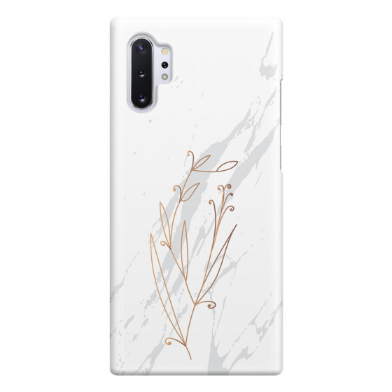SAMSUNG - Galaxy Note 10 Plus - 3D Snap Case - White Marble Flowers