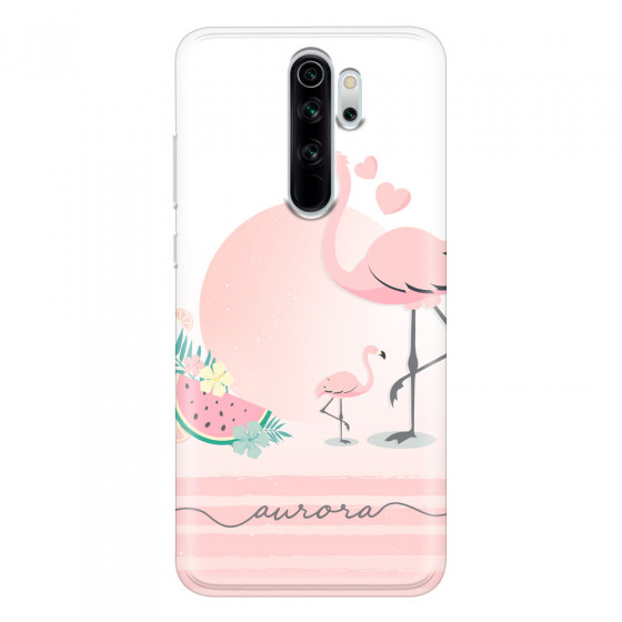 XIAOMI - Xiaomi Redmi Note 8 Pro - Soft Clear Case - Flamingo Vibes Handwritten