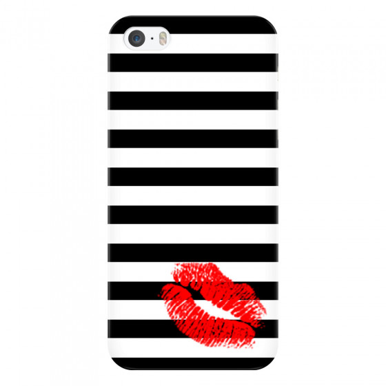 APPLE - iPhone 5S/SE - 3D Snap Case - B&W Lipstick
