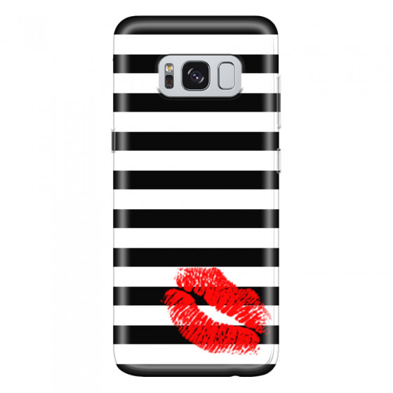 SAMSUNG - Galaxy S8 - Soft Clear Case - B&W Lipstick