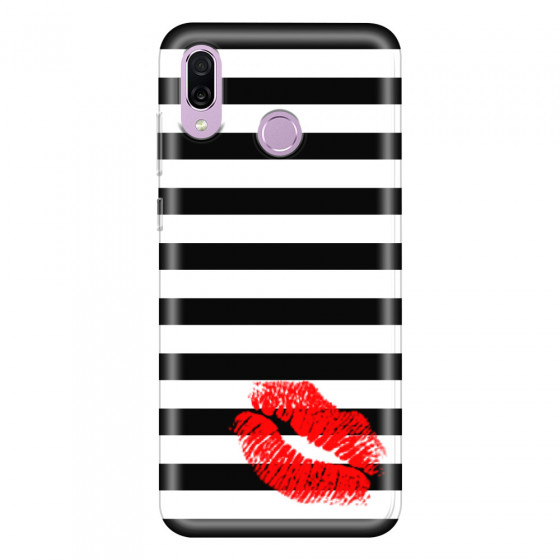 HONOR - Honor Play - Soft Clear Case - B&W Lipstick