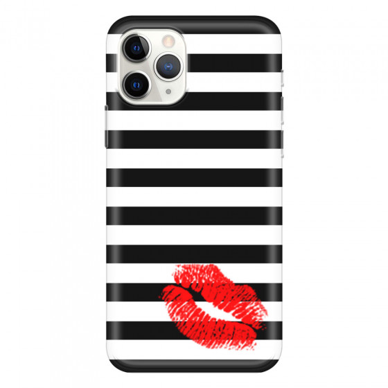 APPLE - iPhone 11 Pro Max - Soft Clear Case - B&W Lipstick