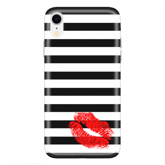 APPLE - iPhone XR - Soft Clear Case - B&W Lipstick