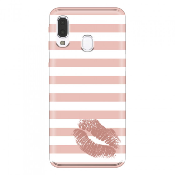 SAMSUNG - Galaxy A40 - Soft Clear Case - Pink Lipstick