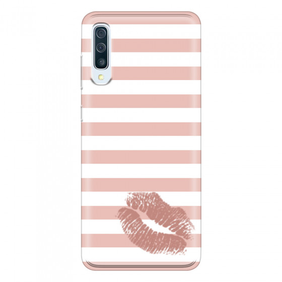 SAMSUNG - Galaxy A50 - Soft Clear Case - Pink Lipstick