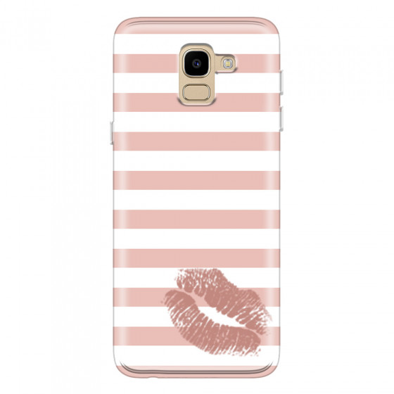 SAMSUNG - Galaxy J6 2018 - Soft Clear Case - Pink Lipstick