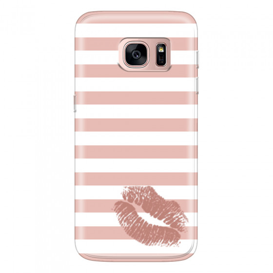 SAMSUNG - Galaxy S7 - Soft Clear Case - Pink Lipstick