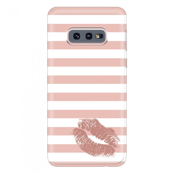 SAMSUNG - Galaxy S10e - Soft Clear Case - Pink Lipstick