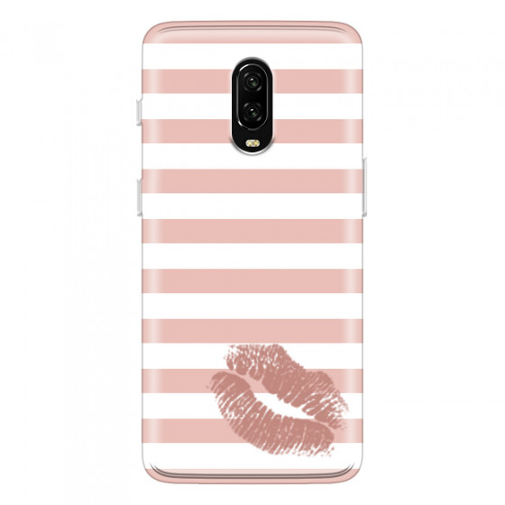 ONEPLUS - OnePlus 6T - Soft Clear Case - Pink Lipstick