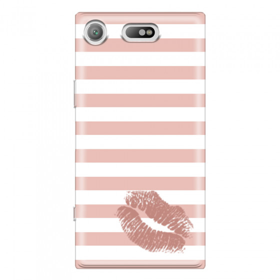 SONY - Sony Xperia XZ1 Compact - Soft Clear Case - Pink Lipstick