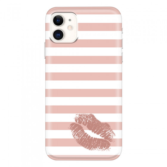 APPLE - iPhone 11 - Soft Clear Case - Pink Lipstick