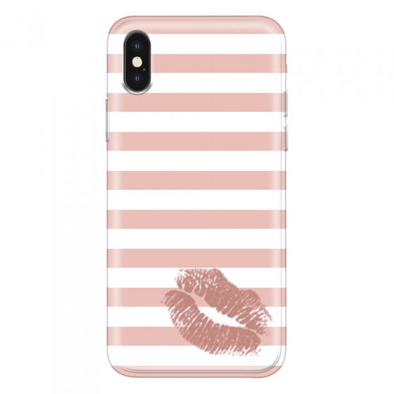 APPLE - iPhone XS Max - Soft Clear Case - Pink Lipstick