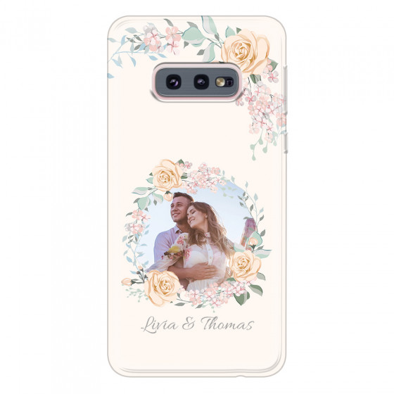 SAMSUNG - Galaxy S10e - Soft Clear Case - Frame Of Roses